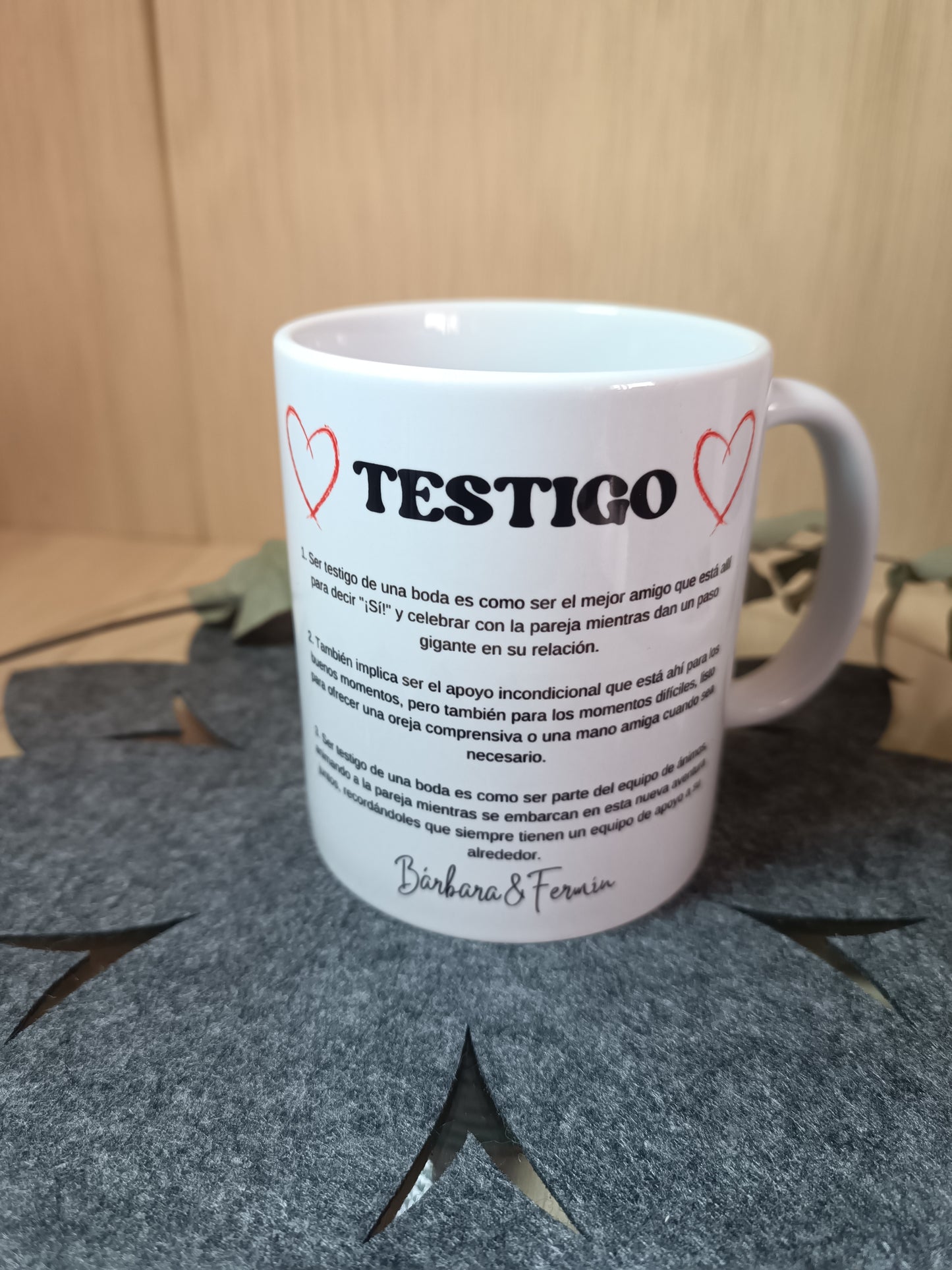 Taza Testigo de Boda☕
