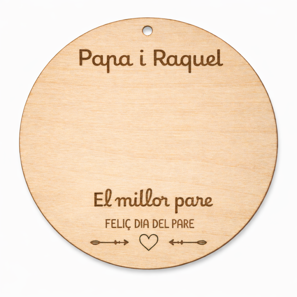 Placa de Madera Personalizada – Día del Padre 💙
