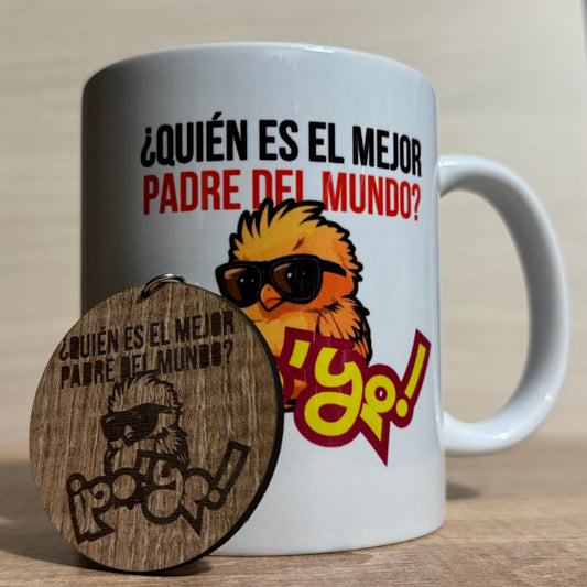 TAZA + LLAVERO DÍA DEL PADRE POLLITO
