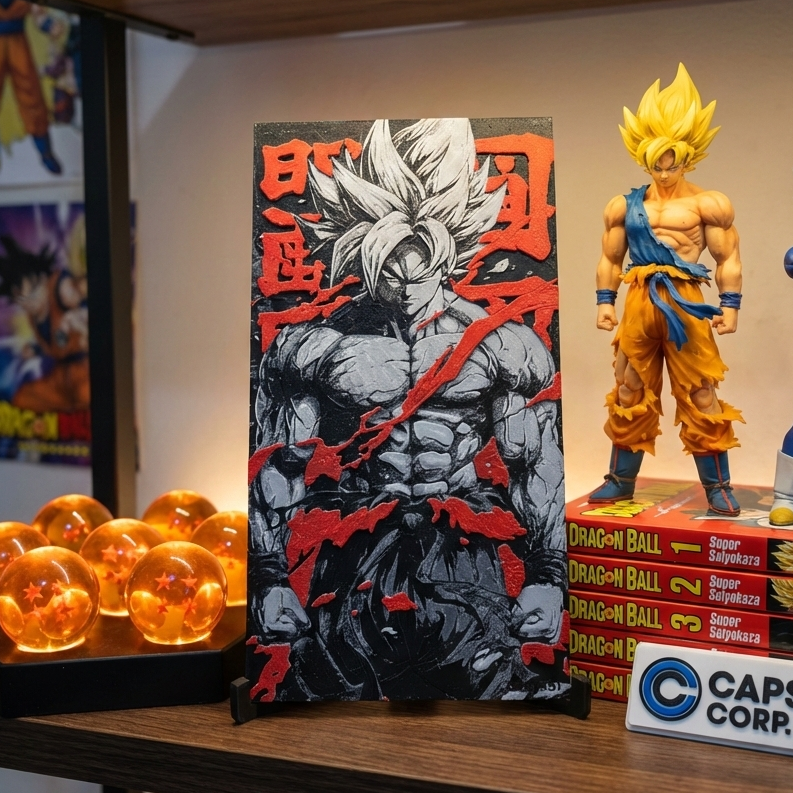 CUADRO 3D GOKU - DRAGON BALL