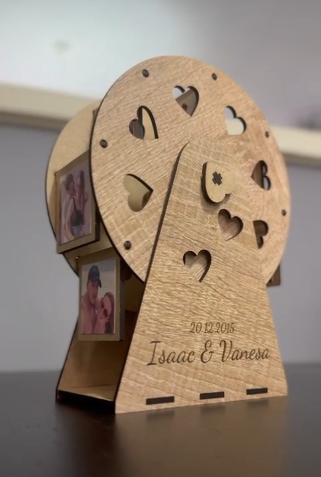 NORIA DE MADERA PERSONALIZADA| REGALO CON FOTOS